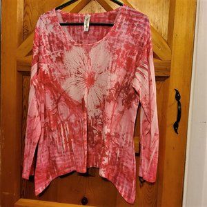 Endless Design Floral Shark Bite Tunic